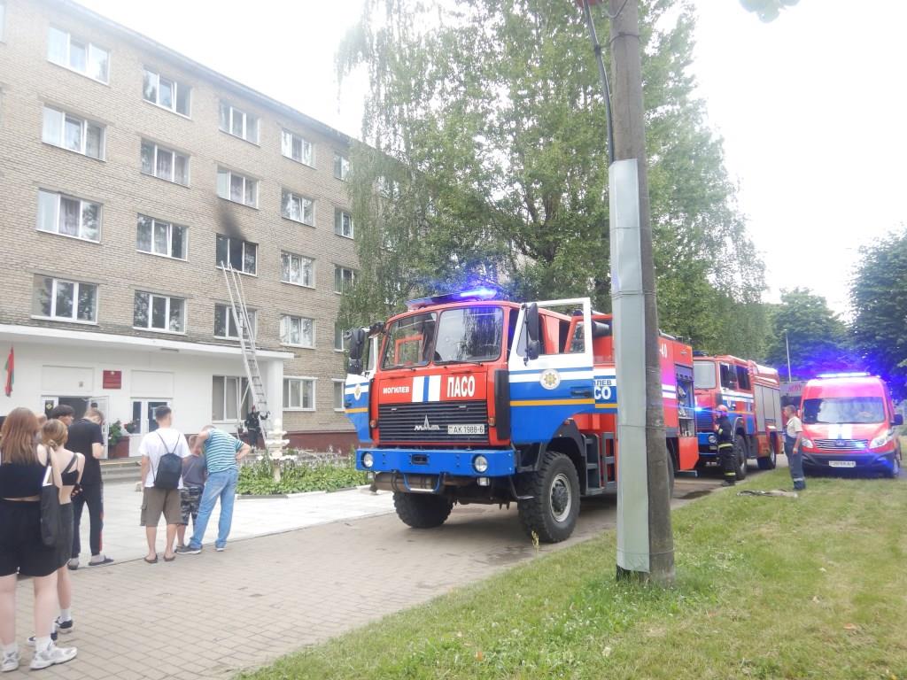 Автоматика обнаружила пожар в общежитии в Могилеве