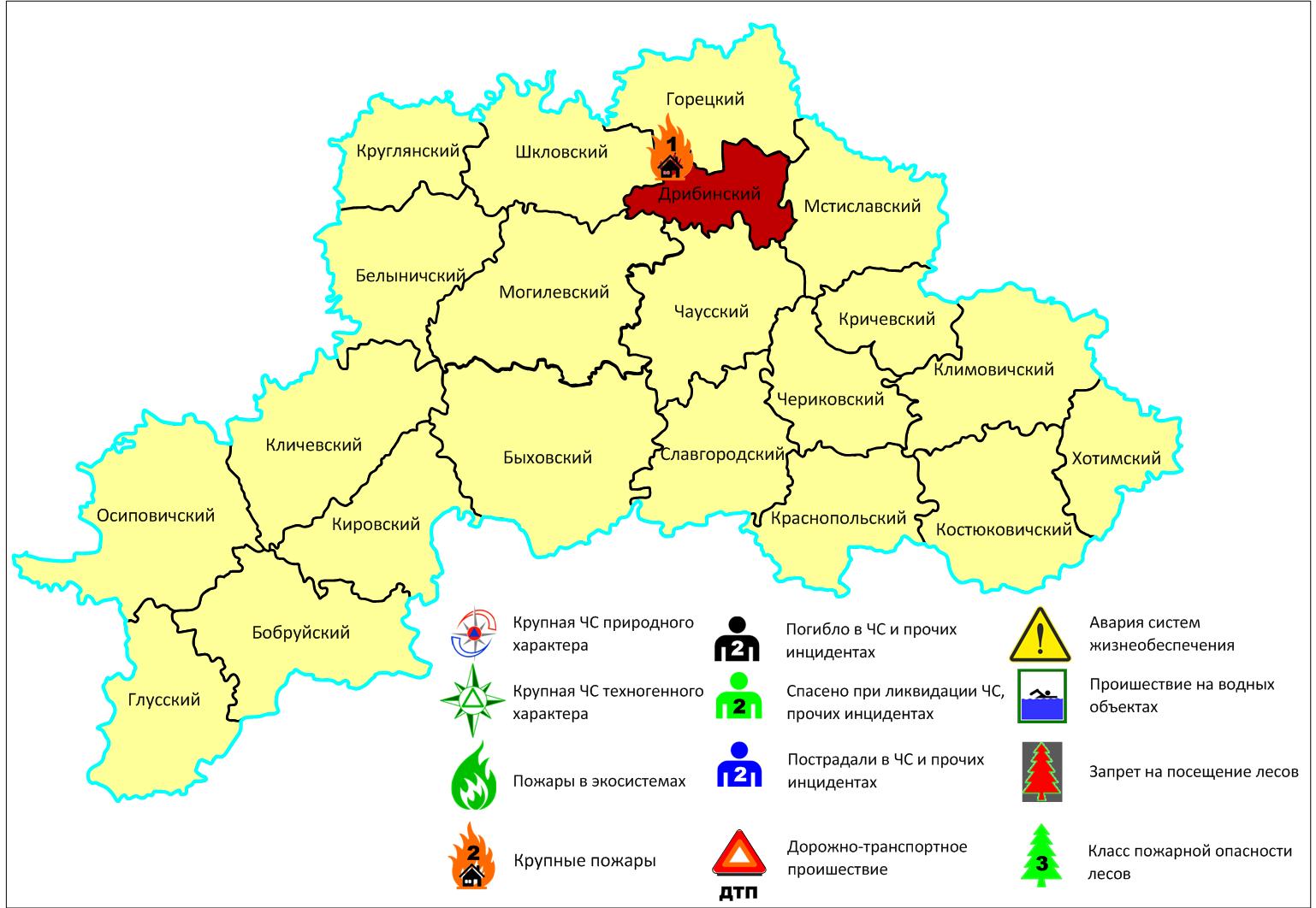 Карта дрибинского района подробная с деревнями