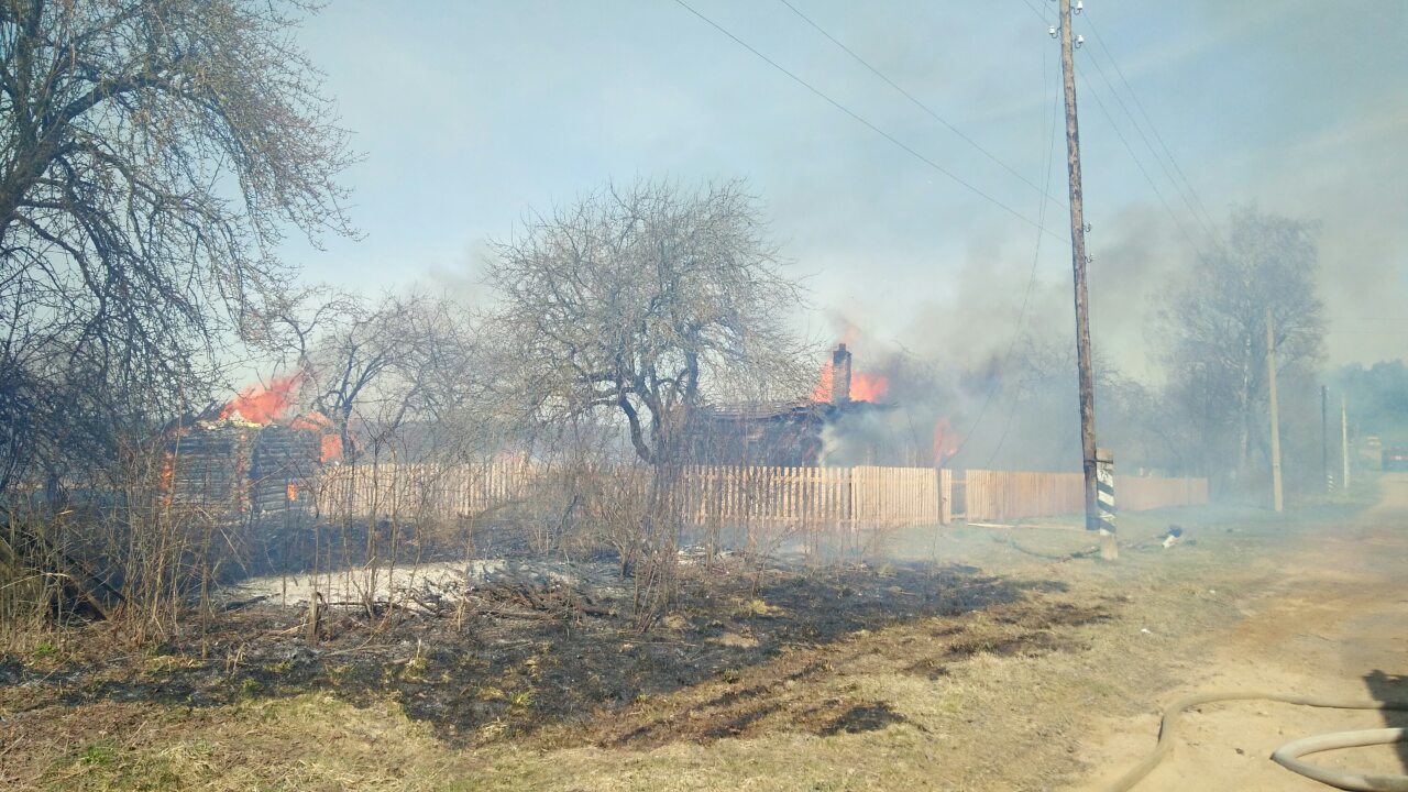 Пожар в Дрибинском районе