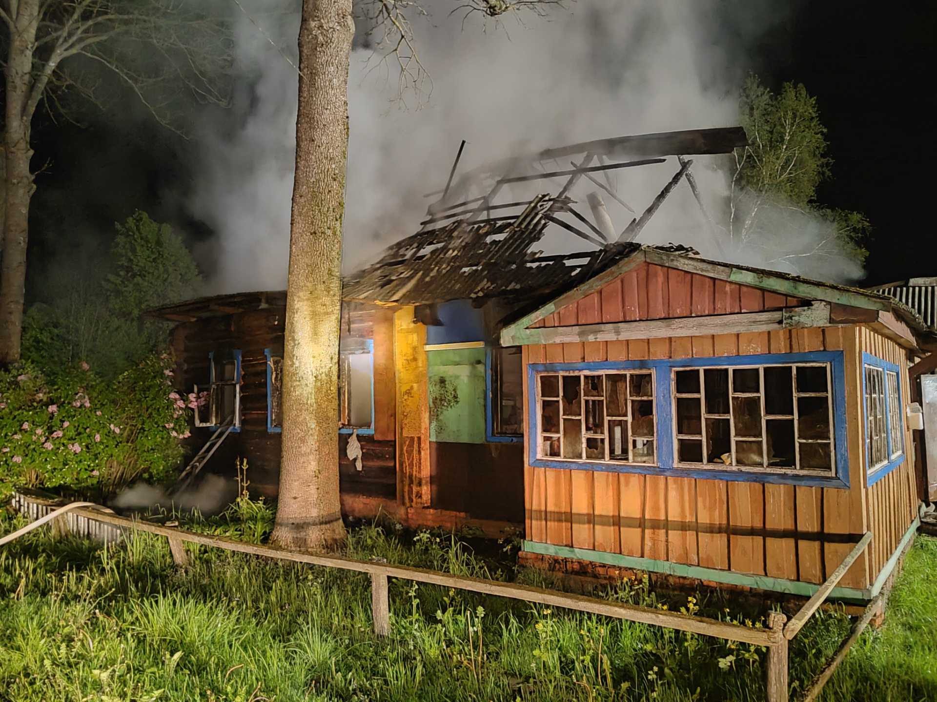 На пожаре в Чаусском районе погиб пенсионер