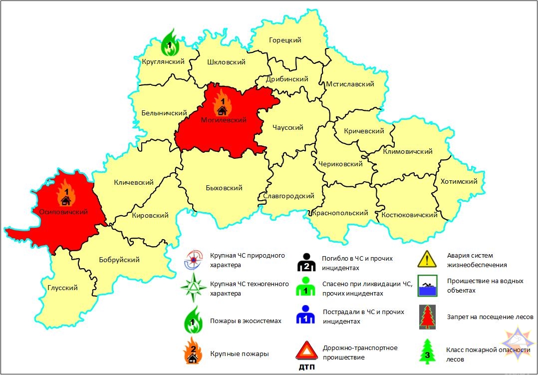 Карта осиповичского района